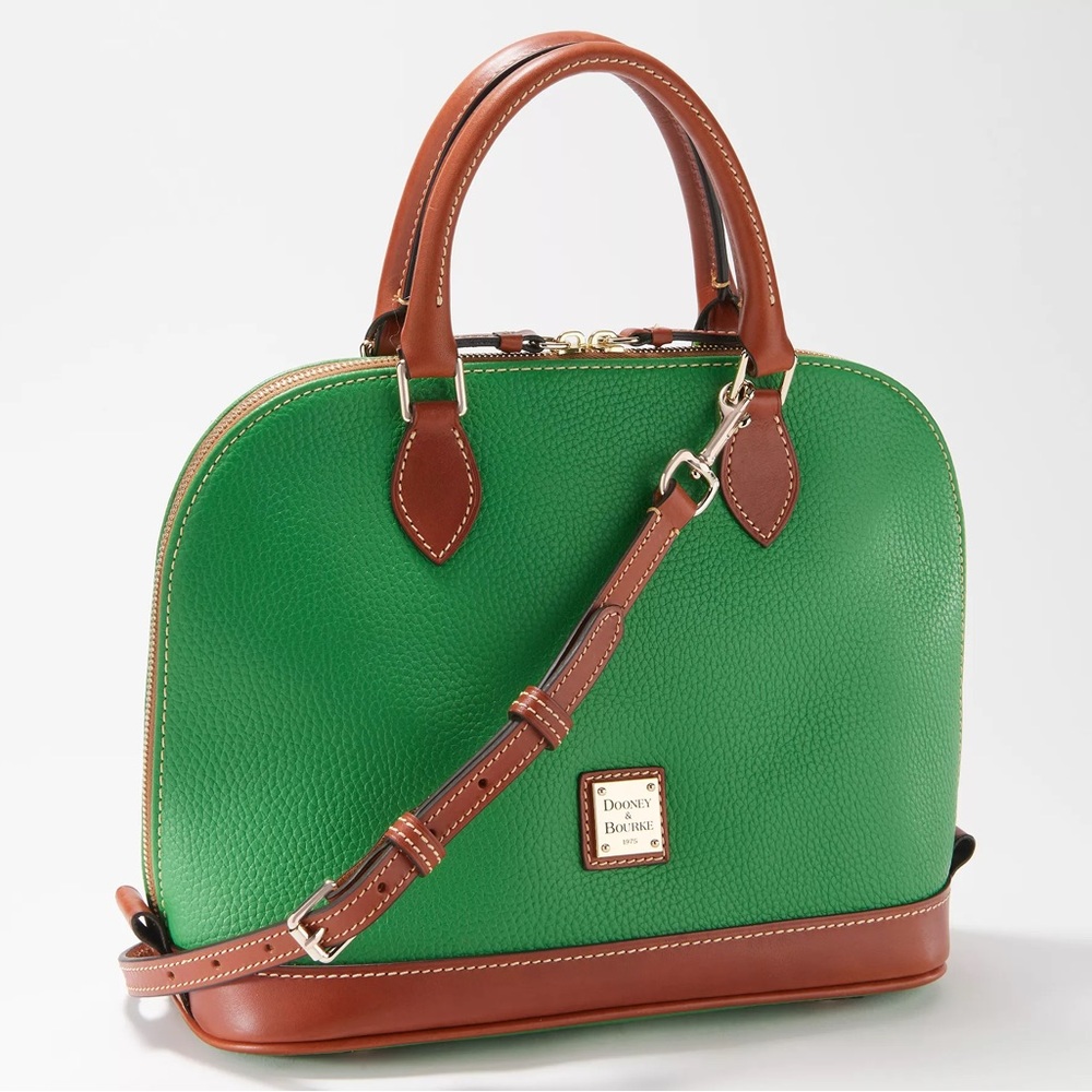 (d) Dooney & Bourke Pebble Leather Zip Crossbody.